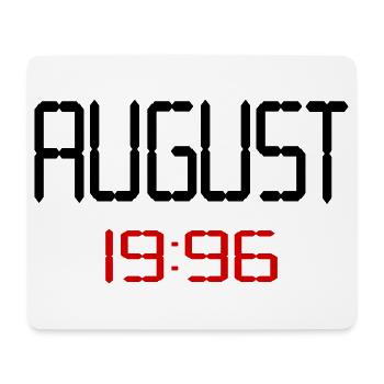 August 1996 - 30. Geburtstag - Mousepad (Querformat) - Weiß - Vorne