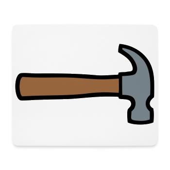 Carpenter's Hammer Tool Icon - Mouse Pad (horizontal) - white - Front