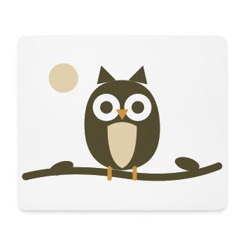 Olive Night Owl - Mouse Pad (horizontal) - white - Front