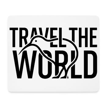 Silhouette des oiseaux kiwi : Voyager dans le monde – Minimaliste - Tapis de souris (format paysage) - blanc - Devant