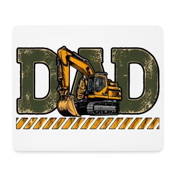 Bagger-Dad-Shirt, Bau-Dad-T-Shirt - Mousepad (Querformat) - Weiß - Vorne