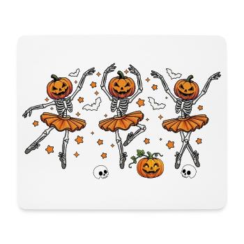Ballett-Kürbisskelett Halloween - Mousepad (Querformat) - Weiß - Vorne