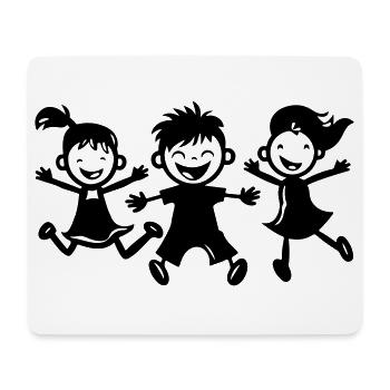 Kinder Spielen - Mousepad (Querformat) - Weiß - Vorne