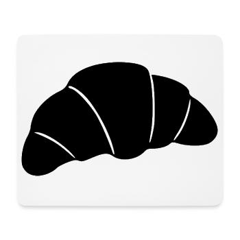  Croissant schwarz Geschenkidee für Bäcker  - Mousepad (Querformat) - Weiß - Vorne