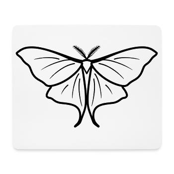 Moon Butterfly - Mousepad (Querformat) - Weiß - Vorne