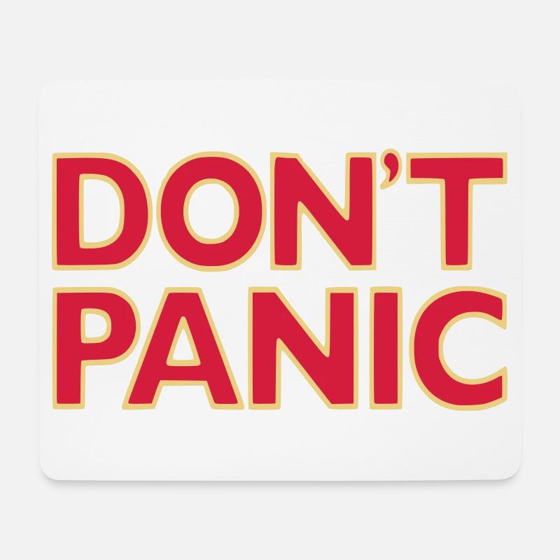 don't panic - Mouse Pad (horizontal) - white