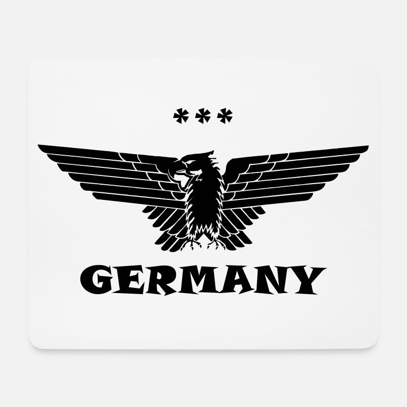 Deutsdchland Adler Germany black - Mousepad (Querformat) - Weiß