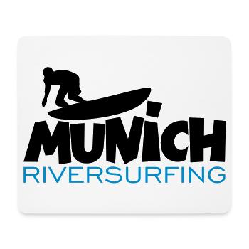 Munich Riversurfing München Surfer - Mousepad (Querformat) - Weiß - Vorne
