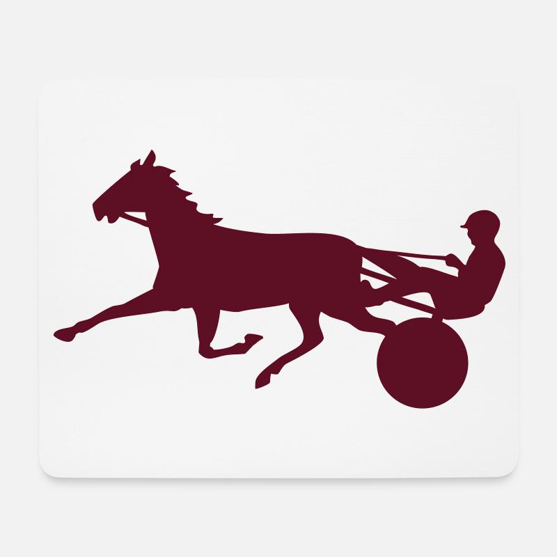 traber rennen - Mousepad (Querformat) - Weiß