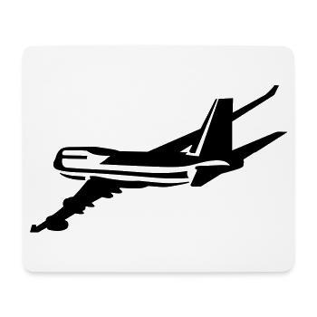 Passagierflugzeug - Mousepad (Querformat) - Weiß - Vorne