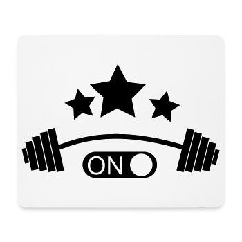 culturiste, musculation,fitness,entraînement,bête - Tapis de souris (format paysage) - blanc - Devant