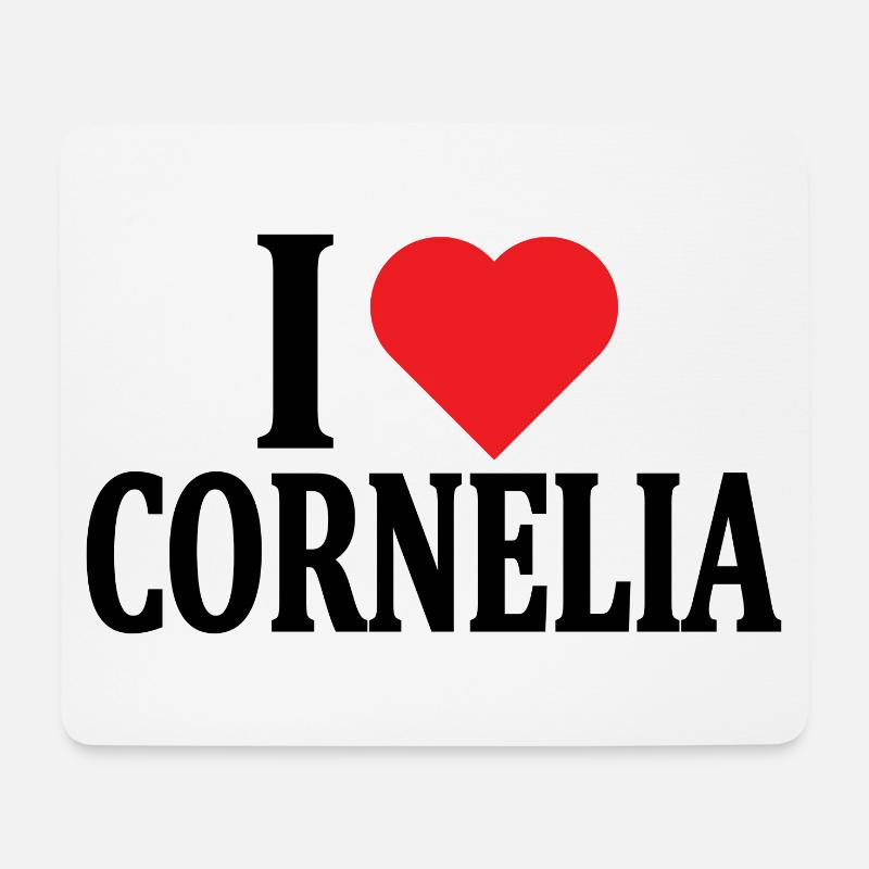 T-Shirt Ich liebe Cornelia T-Shirt Geschenkidee - Mousepad (Querformat) - Weiß