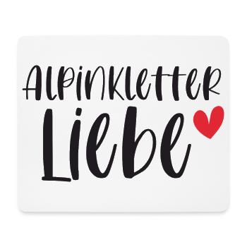 Klettern Alpinklettern Alpin Liebe Berge Geschenk - Mousepad (Querformat) - Weiß - Vorne