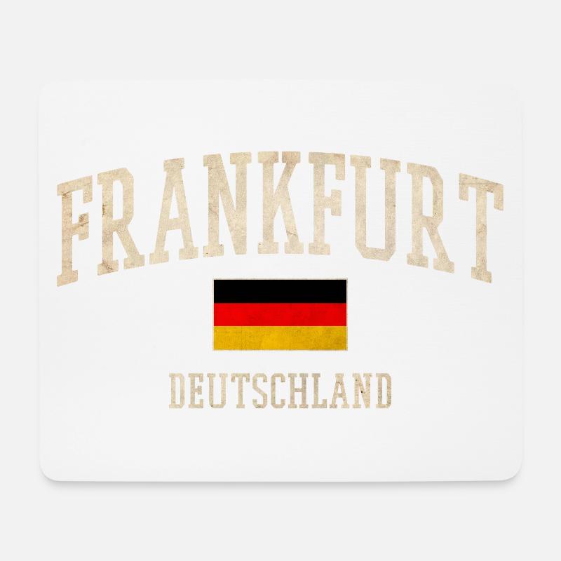 Frankfurt Deutschland Vintage Flag Tee - Mousepad (Querformat) - Weiß