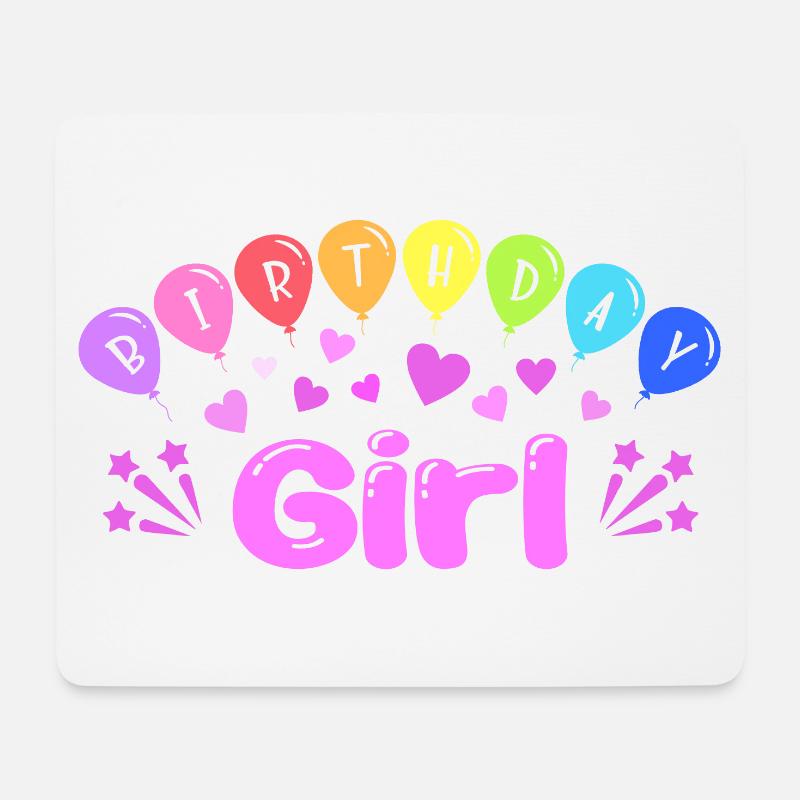Birthday Girl - Mousepad (Querformat) - Weiß