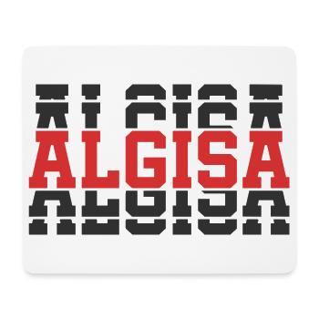 Algisa t-shirt t-shirt idée cadeau texte empilé - Tapis de souris (format paysage) - blanc - Devant