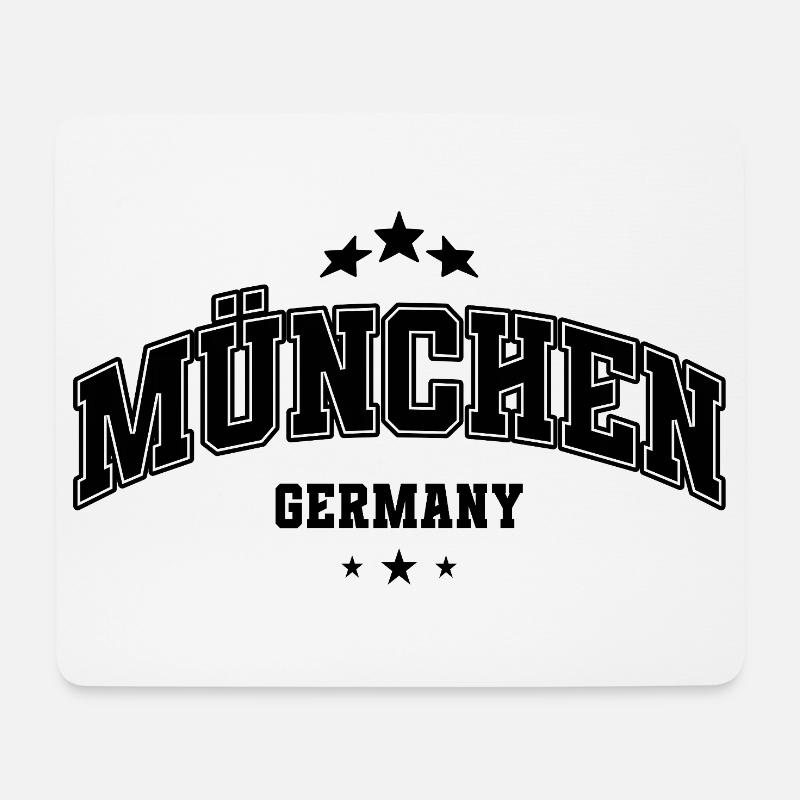 Muenchen Bogen Schriftzug Logo - Mousepad (Querformat) - Weiß