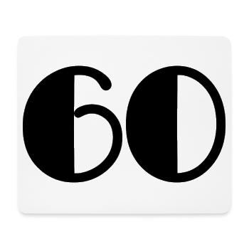 60. 60 JAHRE. 60-JÄHRIGES JUBILÄUM. 60. GEBURTSTAG. - Mousepad (Querformat) - Weiß - Vorne