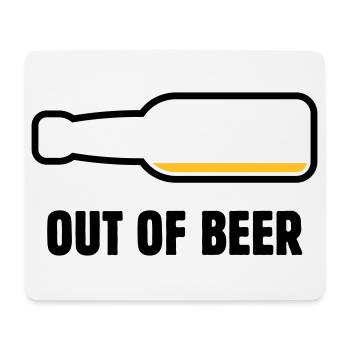 Out Of Beer (Beer / Beer / Beer Drinker POS 2C) - Mouse Pad (horizontal) - white - Front
