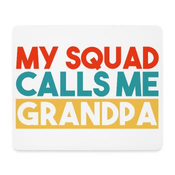 My Squad Calls Me Grandpa Retro Colorful Slogan - Mouse Pad (horizontal) - white - Front