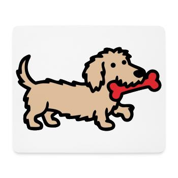 Terrier Doodle Bone Comic - Mouse Pad (horizontal) - white - Front