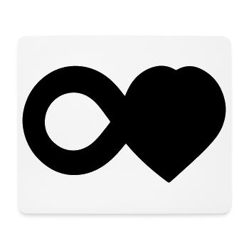 T-Shirt Infini Amour – Infinity Love Heart - Mousepad (Querformat) - Weiß - Vorne