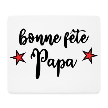 PAPA. VATERTAG. FROHER VATERTAG. ALLES GUTE ZUM GEBURTSTAG. - Mousepad (Querformat) - Weiß - Vorne