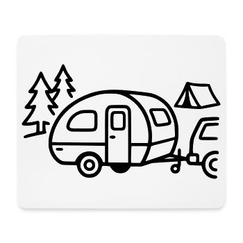 Caravan Camping Camper Motorhome Holiday - Mouse Pad (horizontal) - white - Front
