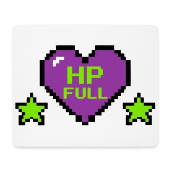 HP Full Pixel Herz Logo - Mousepad (Querformat) - Weiß - Vorne
