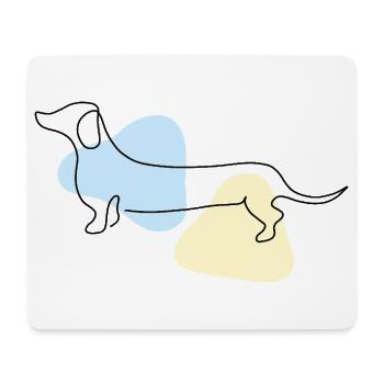 Line Art Dachshund pastel - Mouse Pad (horizontal) - white - Front