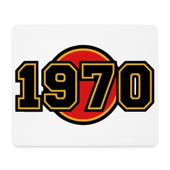 1970 Year of Birth Retro Logo - Mouse Pad (horizontal) - white - Front
