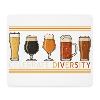 Craft Beer Vintage feiert Vielfalt und Hausbrauerei - Mousepad (Querformat) - Weiß - Vorne