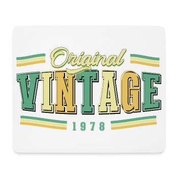 48. Geburtstag Original Vintage 1978 Retro - Mousepad (Querformat) - Weiß - Vorne