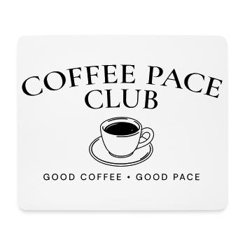 Coffee Pace Club – Lauf- und Kaffee-Lebensstil - Mousepad (Querformat) - Weiß - Vorne
