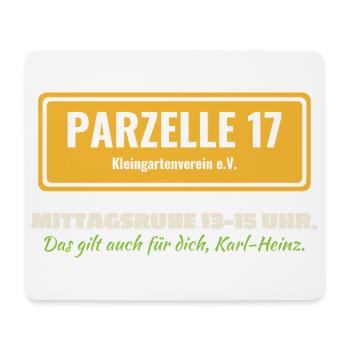 Kleingarten Parzelle Mittagsruhe Schrebergarten  - Mousepad (Querformat) - Weiß - Vorne