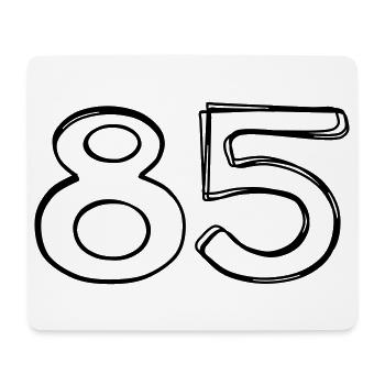 Zahl 85 handgezeichnet - Mousepad (Querformat) - Weiß - Vorne