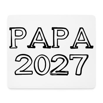 Papa 2027 Schriftzug handgezeichnet - Mousepad (Querformat) - Weiß - Vorne