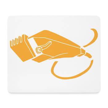 Rasierer Silhouette - Mousepad (Querformat) - Weiß - Vorne