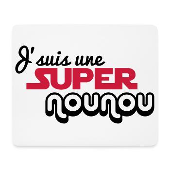 J'suis une super nounou - Tapis de souris (format paysage) - blanc - Devant