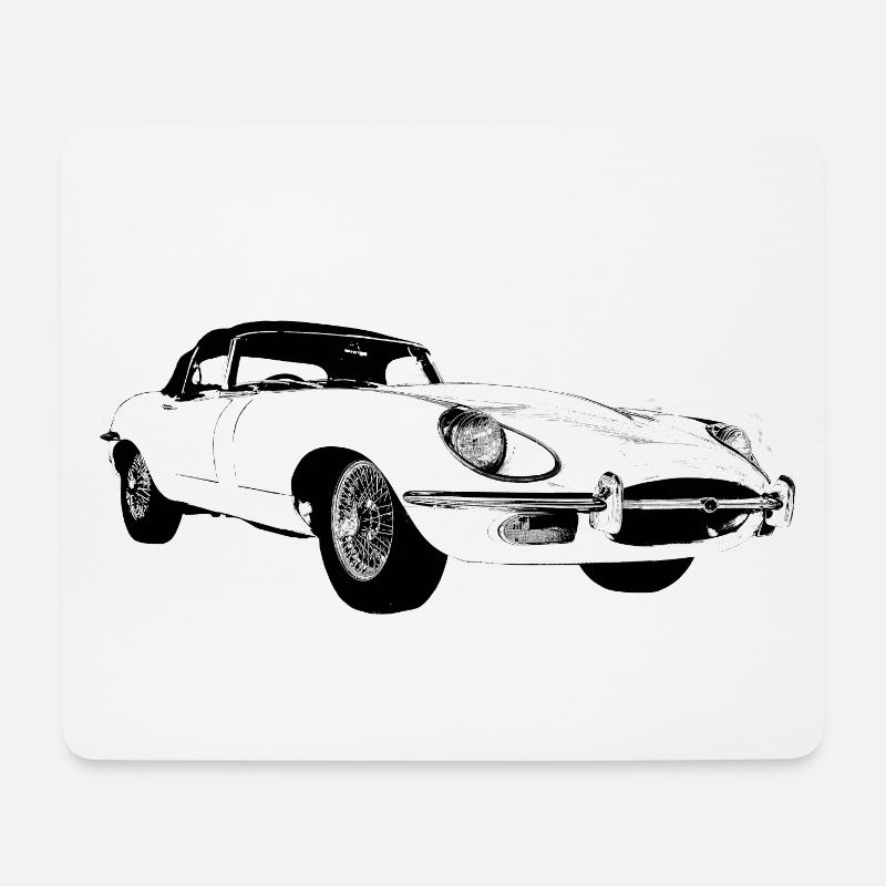 E Typ jag - Mousepad (Querformat) - Weiß