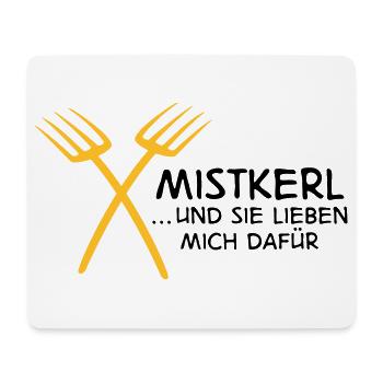 2541614 15142795 mistkerl - Mouse Pad (horizontal) - white - Front