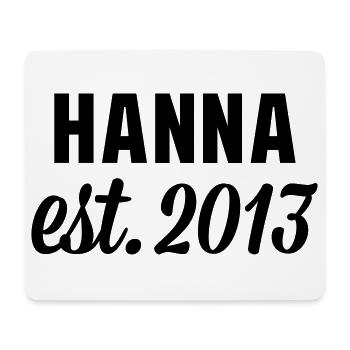 Hanna est 2013 - Mousepad (Querformat) - Weiß - Vorne