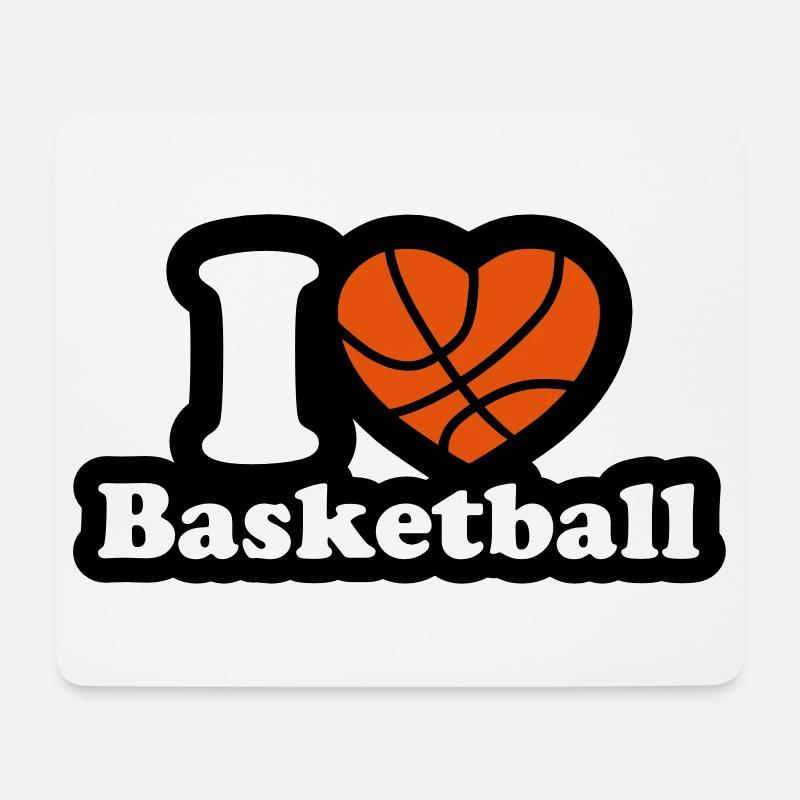 I love basketball - Mouse Pad (horizontal) - white