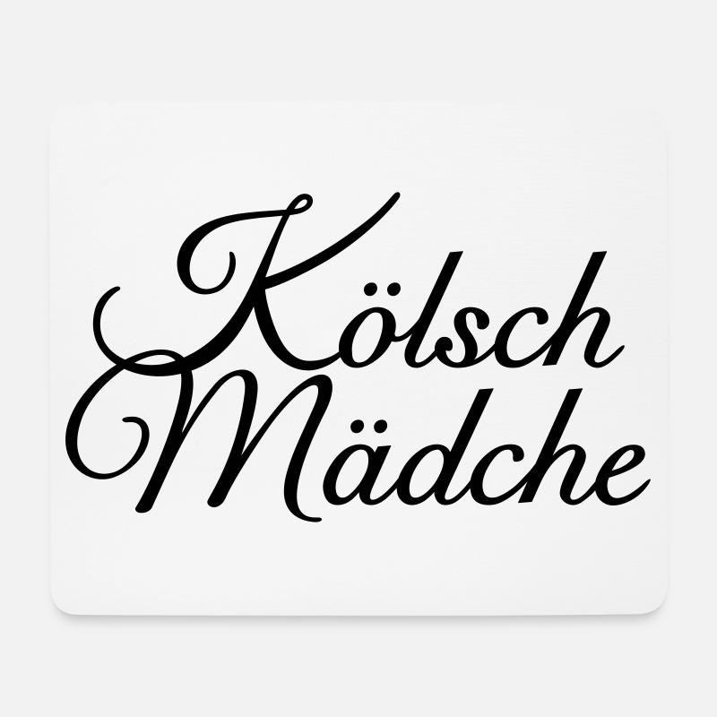 Kölsch Mädche - Frauen, Mädels, Mädchen aus Köln - Mousepad (Querformat) - Weiß