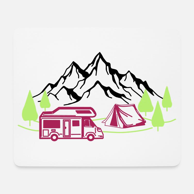 Urlaub in den Bergen - Mousepad (Querformat) - Weiß