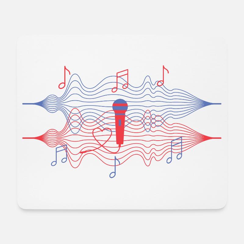 Ich liebe Musik - Mousepad (Querformat) - Weiß