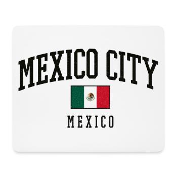 Mexico City lettering with flag - Mouse Pad (horizontal) - white - Front