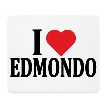 t-shirt J’adore Edmondo idée cadeau t-shirt - Tapis de souris (format paysage) - blanc - Devant
