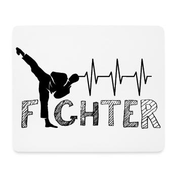 Pulse Kick Arts martiaux Karaté Kickboxing Symbol Team - Tapis de souris (format paysage) - blanc - Devant