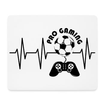 pro gaming heartbeat pulse soccer gamer icon - Mouse Pad (horizontal) - white - Front
